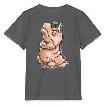 Beleidigte Leberwurst - Stanley/Stella Kinder T-Shirt MINI CREATOR  - Anthrazit - Vorne - Kain (125cm)