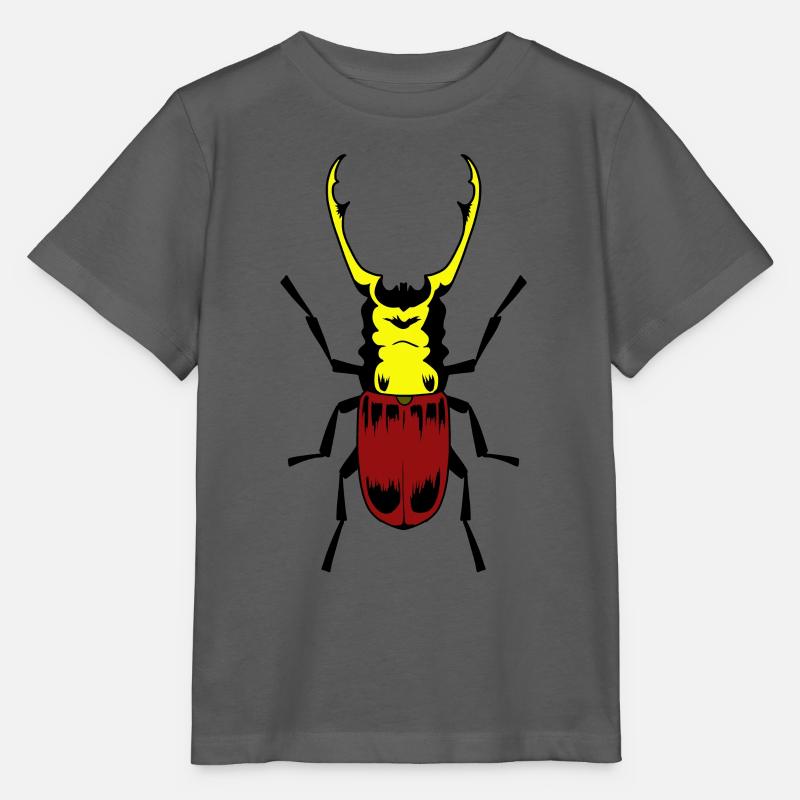 Scarabée insecte insecte - T-shirt bio MINI CREATOR Stanley/Stella Enfant - charbon