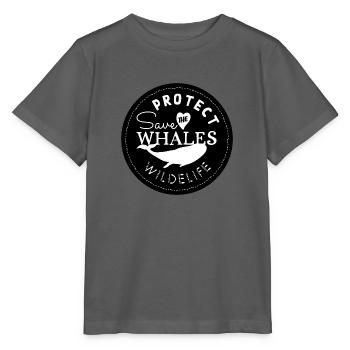 Rettet die Wale, schützt die Tierwelt - Schwarz - Stanley/Stella Kinder T-Shirt MINI CREATOR  - Anthrazit - Vorne - Kain (125cm)