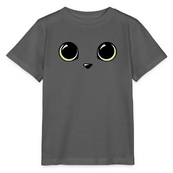 Katzenaugen - Stanley/Stella Kinder T-Shirt MINI CREATOR  - Anthrazit - Vorne - Kain (125cm)