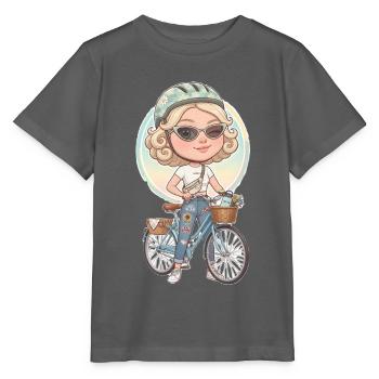 Adorable Cycliste Pastel - T-shirt bio MINI CREATOR Stanley/Stella Enfant - charbon - Devant - Kain (125cm)