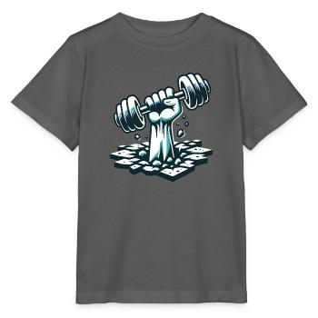 Power Lift - Stanley/Stella MINI CREATOR Kids’ T-Shirt - anthracite - Front - Kain (125cm)