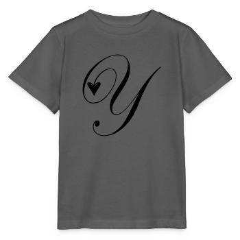 Monogramme Y Cœur Vigne - T-shirt bio MINI CREATOR Stanley/Stella Enfant - charbon - Devant - Kain (125cm)