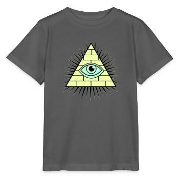 Illuminati Pyramide - Stanley/Stella Kinder T-Shirt MINI CREATOR  - Anthrazit - Vorne - Kain (125cm)