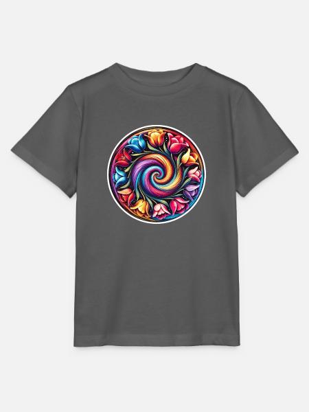 Tulpenkranz bunt - Stanley/Stella Kinder T-Shirt MINI CREATOR  - Anthrazit