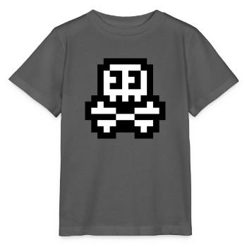 8bit cute skull - Stanley/Stella Kinder T-Shirt MINI CREATOR  - Anthrazit - Vorne - Kain (125cm)
