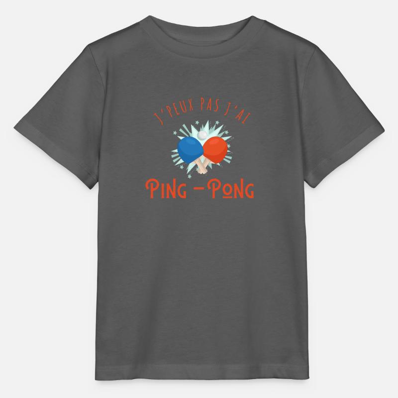 J’peux pas j’ai ping pong - idée cadeau - T-shirt bio MINI CREATOR Stanley/Stella Enfant - charbon