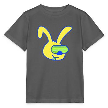 Hase Sonnenbrille Rillen Streifen Party feiern Fun - Stanley/Stella Kinder T-Shirt MINI CREATOR  - Anthrazit - Vorne - Kain (125cm)