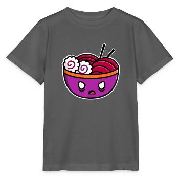 Angry Ramen - Stanley/Stella Kinder T-Shirt MINI CREATOR  - Anthrazit - Vorne - Kain (125cm)