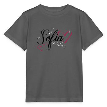 Sofia name first name - Stanley/Stella MINI CREATOR Kids’ T-Shirt - anthracite - Front - Kain (125cm)