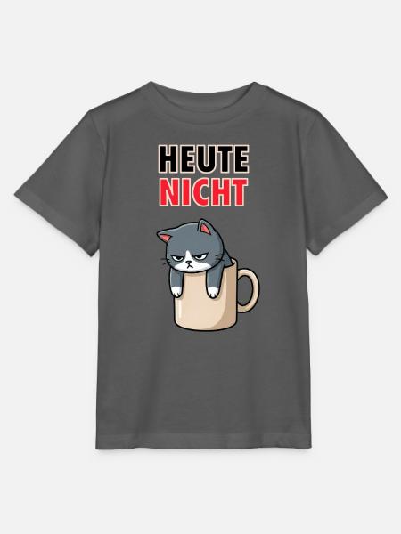 Heute Nicht Katze - Lustiges Kaffee Büro Meme - Stanley/Stella Kinder T-Shirt MINI CREATOR  - Anthrazit