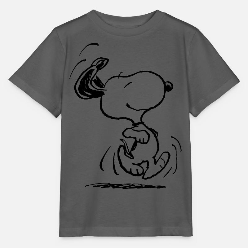 Peanuts Snoopy Freut Sich Lustig Happy Witzig - Stanley/Stella Kinder T-Shirt MINI CREATOR  - Anthrazit