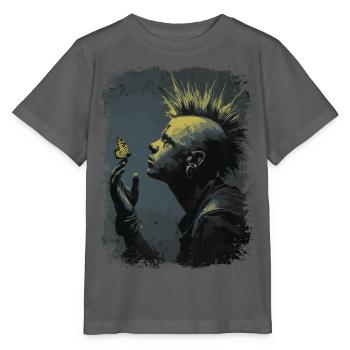 Punk rocker montres papillon - T-shirt bio MINI CREATOR Stanley/Stella Enfant - charbon - Devant - Kain (125cm)