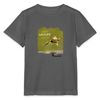 KEEP WILDLIFE WILD Frosch - Stanley/Stella Kinder T-Shirt MINI CREATOR  - Anthrazit - Vorne - Kain (125cm)