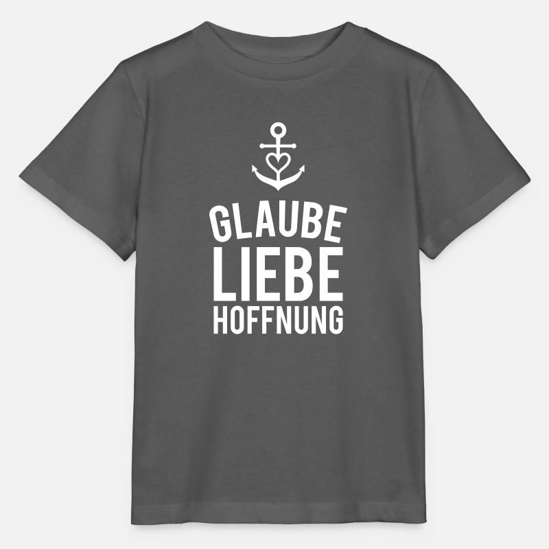 Glaube Liebe Hoffnung - Stanley/Stella Kinder T-Shirt MINI CREATOR  - Anthrazit