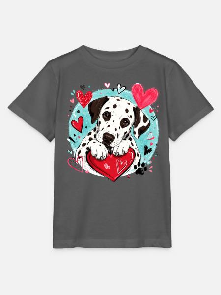 Dalmatiner Liebe - braun - Stanley/Stella Kinder T-Shirt MINI CREATOR - Anthrazit