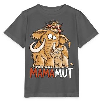 Mamamut Mammut Mama | Lustiges Mama Geschenk - Stanley/Stella Kinder T-Shirt MINI CREATOR  - Anthrazit - Vorne - Kain (125cm)