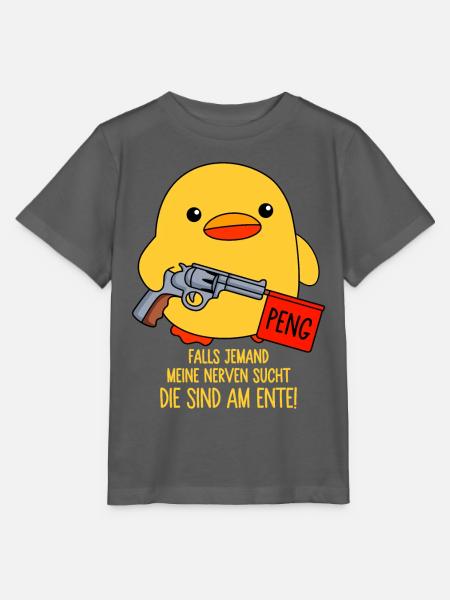 Falls jemand meine Nerven sucht - Die sind am Ente - Stanley/Stella Kinder T-Shirt MINI CREATOR  - Anthrazit