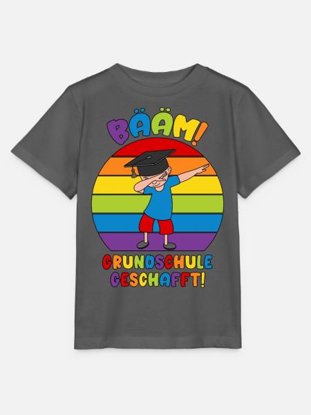 Bääm Schule geschafft Abschluss Grundschule 2026 - Stanley/Stella Kinder T-Shirt MINI CREATOR - Anthrazit
