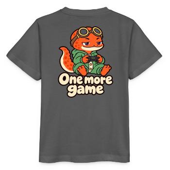 Sleepy Gamer Salamander – Noch ein Spiel - Stanley/Stella Kinder T-Shirt MINI CREATOR  - Anthrazit - Hinten - Kain (125cm)