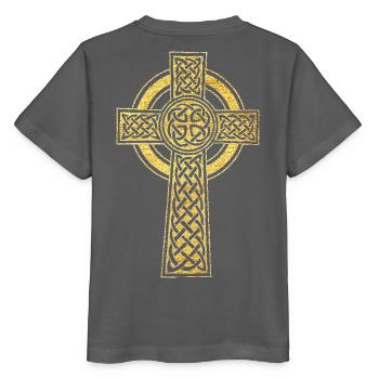 Croix Celtique symbole d’équilibre et de protection - T-shirt bio MINI CREATOR Stanley/Stella Enfant - charbon - Dos - Kain (125cm)