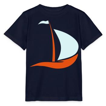 bateau à voile - T-shirt bio MINI CREATOR Stanley/Stella Enfant - marine - Devant - Kain (125cm)