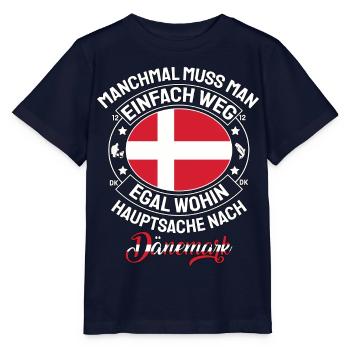 Manchmal weg Hauptsache Dänemark Spruch - Stanley/Stella Kinder T-Shirt MINI CREATOR  - Navy - Vorne - Kain (125cm)