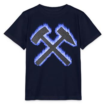 Hammer und Schlägel Bergbau Schalke Kohle Geschenk - Stanley/Stella Kinder T-Shirt MINI CREATOR  - Navy - Vorne - Kain (125cm)
