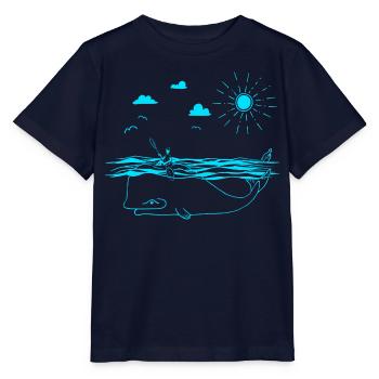 Paddeln - Stanley/Stella Kinder T-Shirt MINI CREATOR  - Navy - Vorne - Kain (125cm)