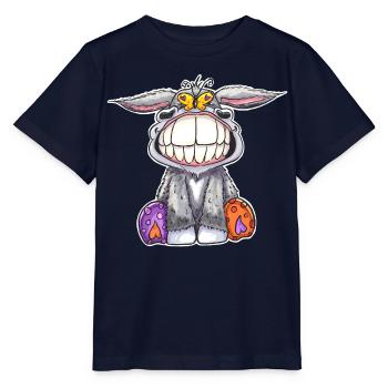 Âne Grin - un sourire en dit plus de 1000 mots - T-shirt bio MINI CREATOR Stanley/Stella Enfant - marine - Devant - Kain (125cm)