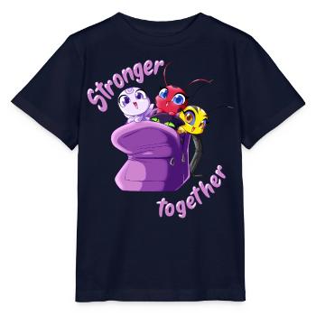 Miraculous Plus Forts Ensemble - T-shirt bio MINI CREATOR Stanley/Stella Enfant - marine - Devant - Kain (125cm)
