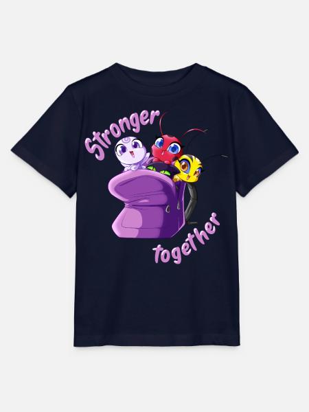 Miraculous Stronger Together - Stanley/Stella MINI CREATOR Kids’ T-Shirt - navy