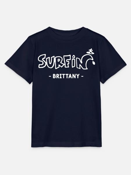 Graffiti Surfin Blanc Surf Brittany - Stanley/Stella Kinder T-Shirt MINI CREATOR - Navy