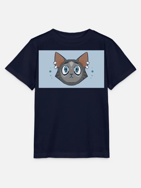 Cat Design  - Stanley/Stella Kinder T-Shirt MINI CREATOR  - Navy
