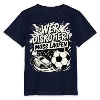 Wer diskutiert muss Laufen - Stanley/Stella Kinder T-Shirt MINI CREATOR  - Navy - Vorne - Kain (125cm)
