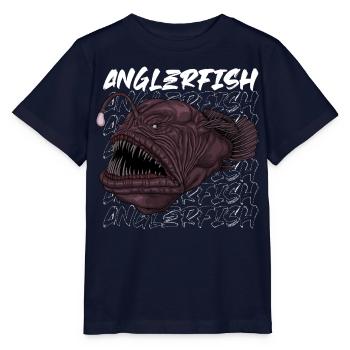 Tiefsee Monster - Anglerfisch - Stanley/Stella Kinder T-Shirt MINI CREATOR  - Navy - Vorne - Kain (125cm)