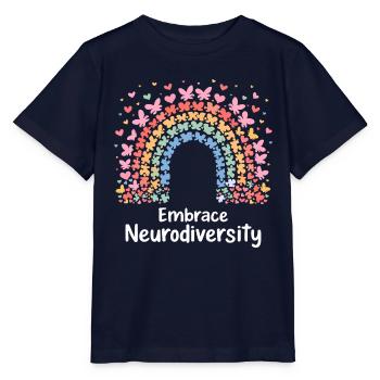 Embrace Neurodiversity - Stanley/Stella MINI CREATOR Kids’ T-Shirt - navy - Front - Kain (125cm)