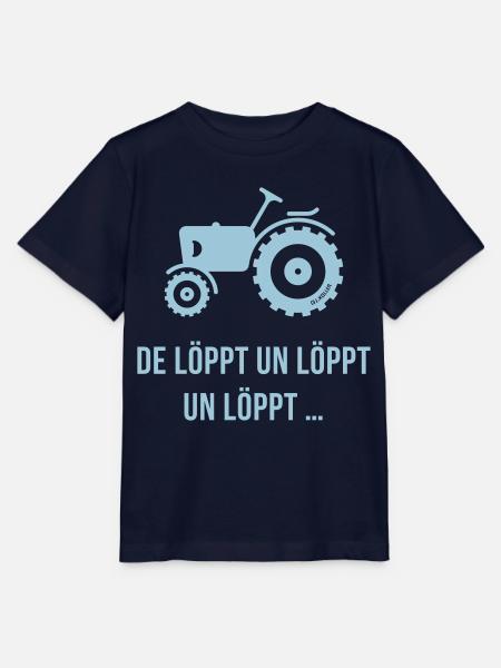 De Löppt Un Löppt Un Löppt … Trecker Plattdeutsch - Stanley/Stella Kinder T-Shirt MINI CREATOR - Navy
