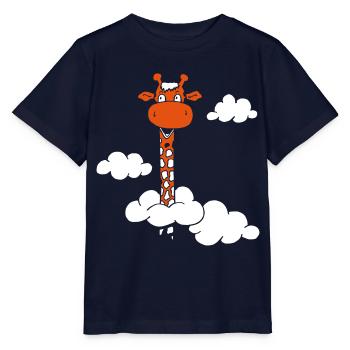 Giraffe in den Wolken - Süßer Langhals - Stanley/Stella Kinder T-Shirt MINI CREATOR  - Navy - Vorne - Kain (125cm)