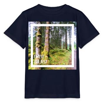 Forest = For rest. Wald = ausruhen, zur Ruhe komme - Stanley/Stella Kinder T-Shirt MINI CREATOR  - Navy - Vorne - Kain (125cm)