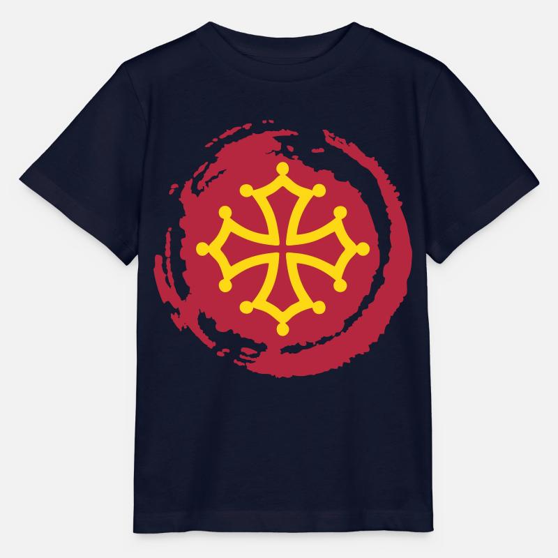 croix occitane - T-shirt bio MINI CREATOR Stanley/Stella Enfant - marine