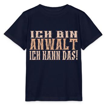 Ich bin Anwalt - Stanley/Stella Kinder T-Shirt MINI CREATOR  - Navy - Vorne - Kain (125cm)