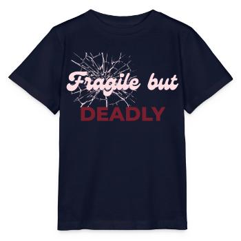 Fragile mais mortel – Soft Girl x Dark Romance - T-shirt bio MINI CREATOR Stanley/Stella Enfant - marine - Devant - Kain (125cm)