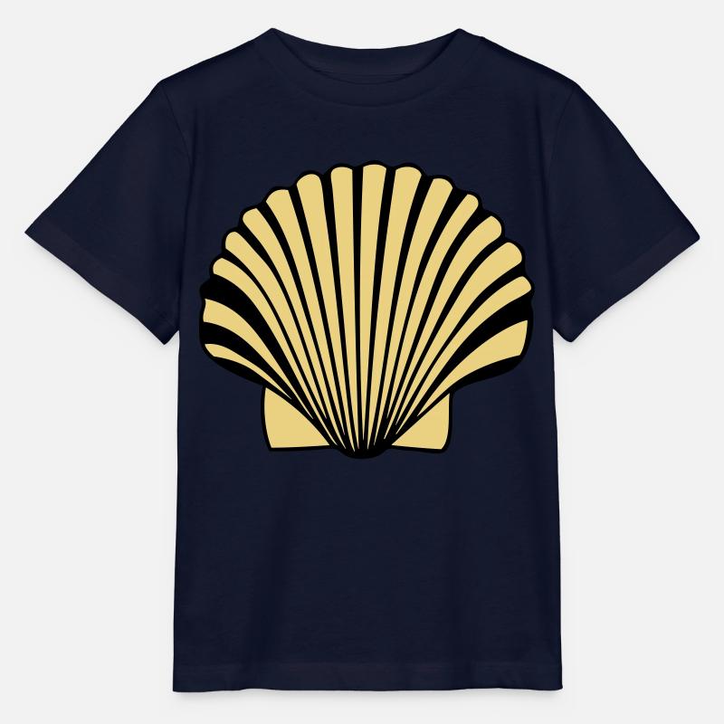 coquille saint jaques coquillage de Compostelle - T-shirt bio MINI CREATOR Stanley/Stella Enfant - marine
