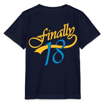 Texte Enfin 18 - T-shirt bio MINI CREATOR Stanley/Stella Enfant - marine - Devant - Kain (125cm)