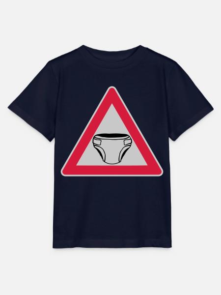 Vorsicht Schild Windel - Stanley/Stella Kinder T-Shirt MINI CREATOR  - Navy