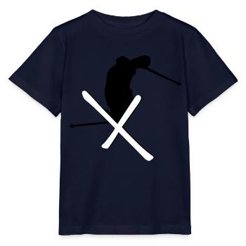 Ski - Freestyle - Stanley/Stella Kinder T-Shirt MINI CREATOR  - Navy - Vorne - Kain (125cm)