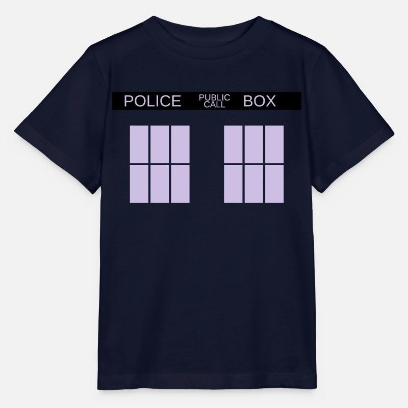 TARDIS - T-shirt bio MINI CREATOR Stanley/Stella Enfant - marine