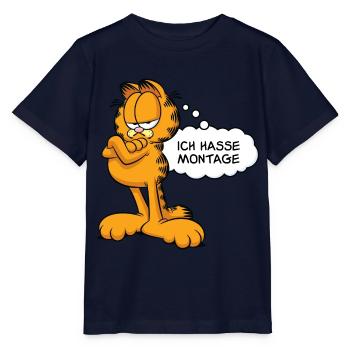 Garfield Ich Hasse Montage - T-shirt bio MINI CREATOR Stanley/Stella Enfant - marine - Devant - Kain (125cm)