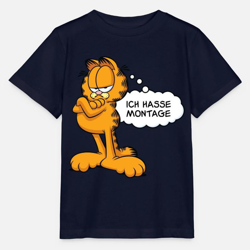 Garfield Ich Hasse Montage - T-shirt bio MINI CREATOR Stanley/Stella Enfant - marine